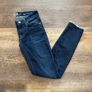 7 For All Mankind Women Jeans Size 24 The Ankle Skinny Stretch Denim 115561